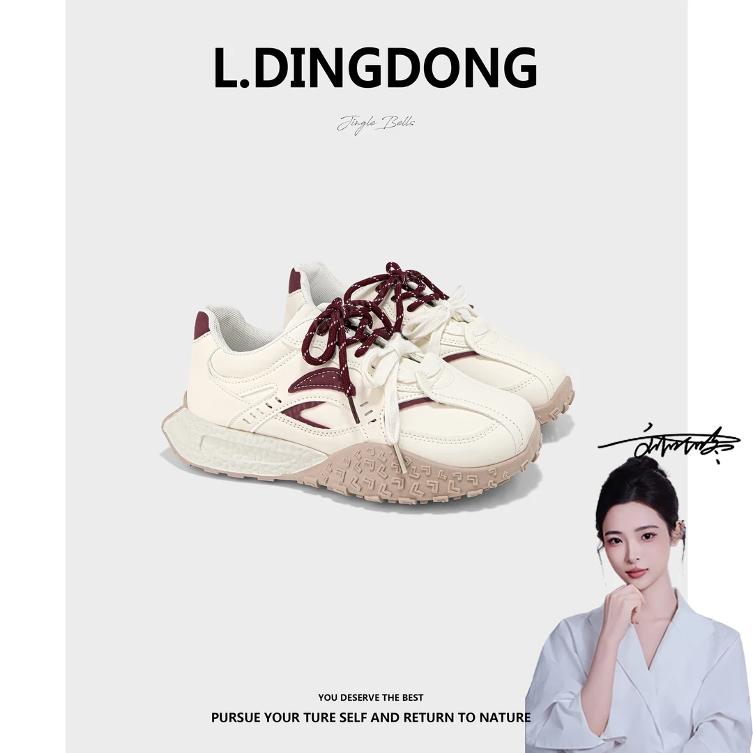 【刘叮咚女鞋】厚底德训鞋女2025新款舒适百搭阿甘时尚休闲鞋