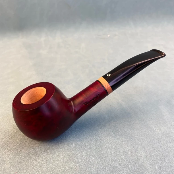 意大利塔拉莫纳石楠木烟斗手工大苹果红色