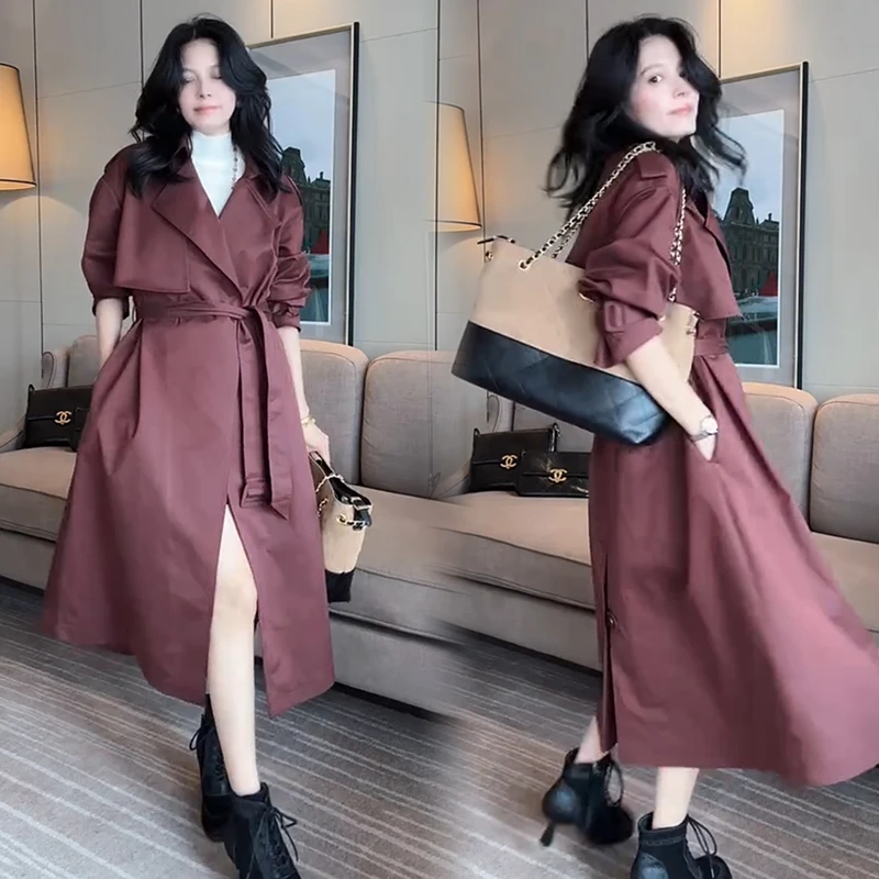 2025秋季新款时尚显瘦气质网红高档女高级百搭宽松大码风衣外套潮