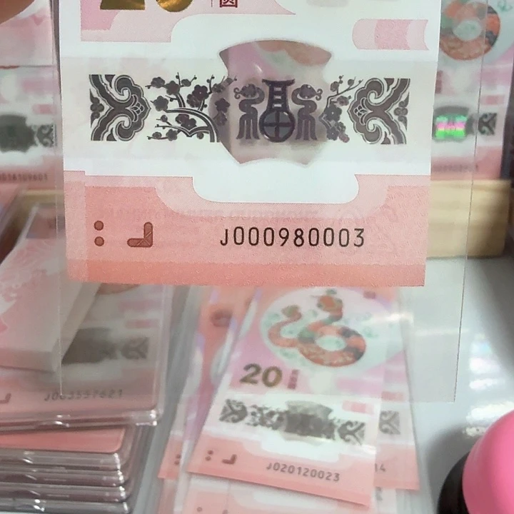 塑料扑*小蛇钞号码000980003