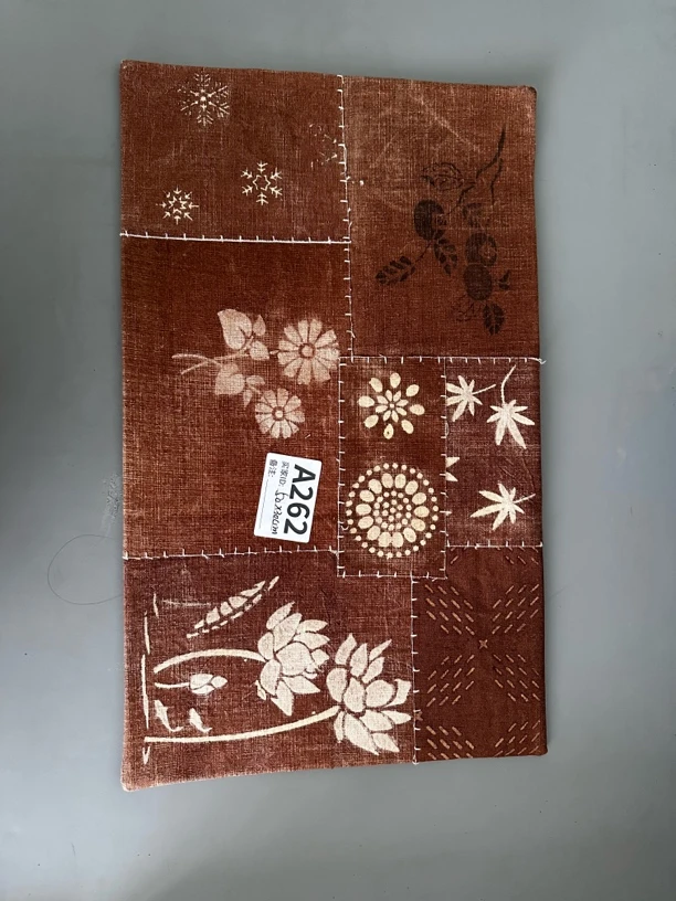 【诺诺的茶】柿染拼布茶席  直径36㎝   茶垫 茶周边