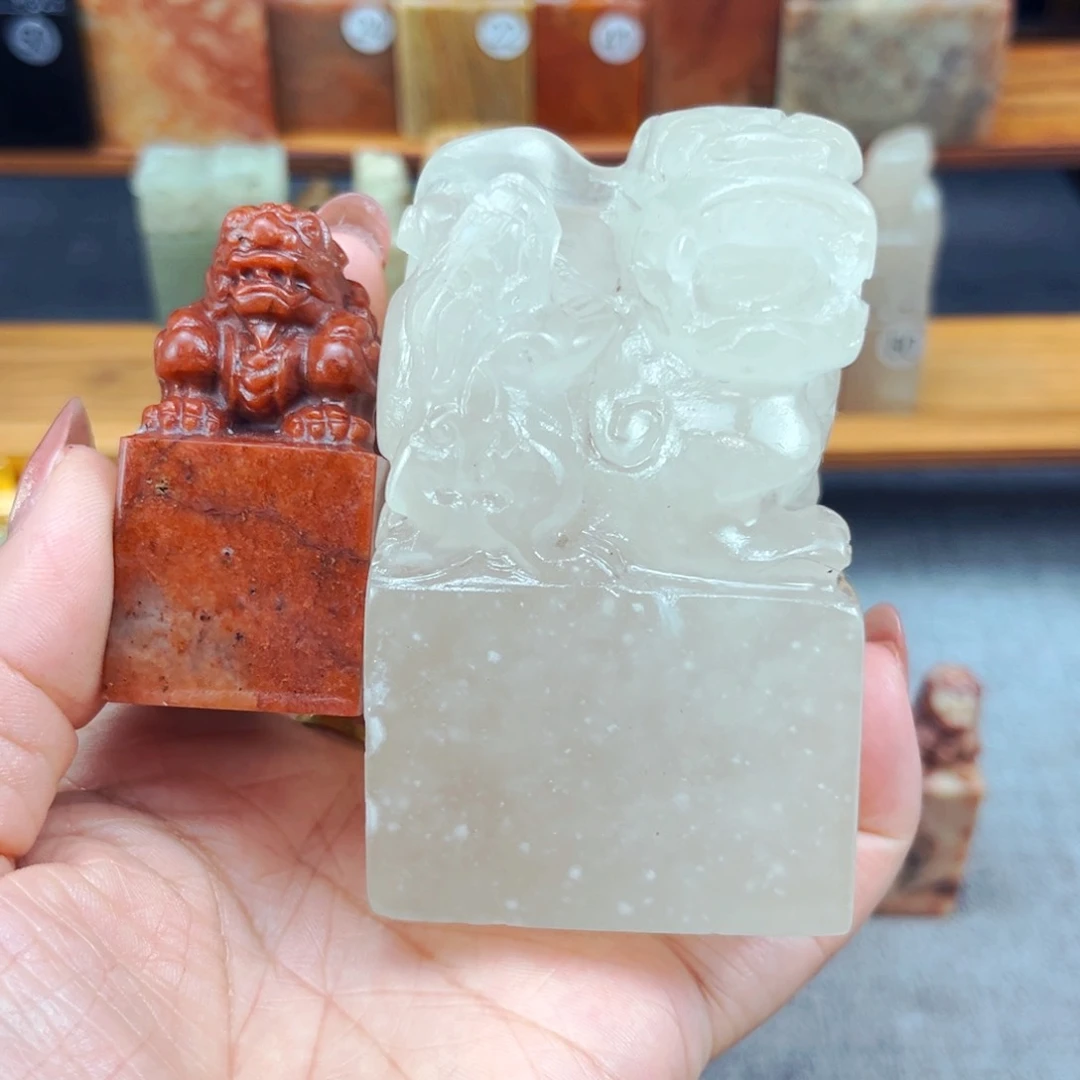 青田石印石很*静闪购商品瑕疵料2方