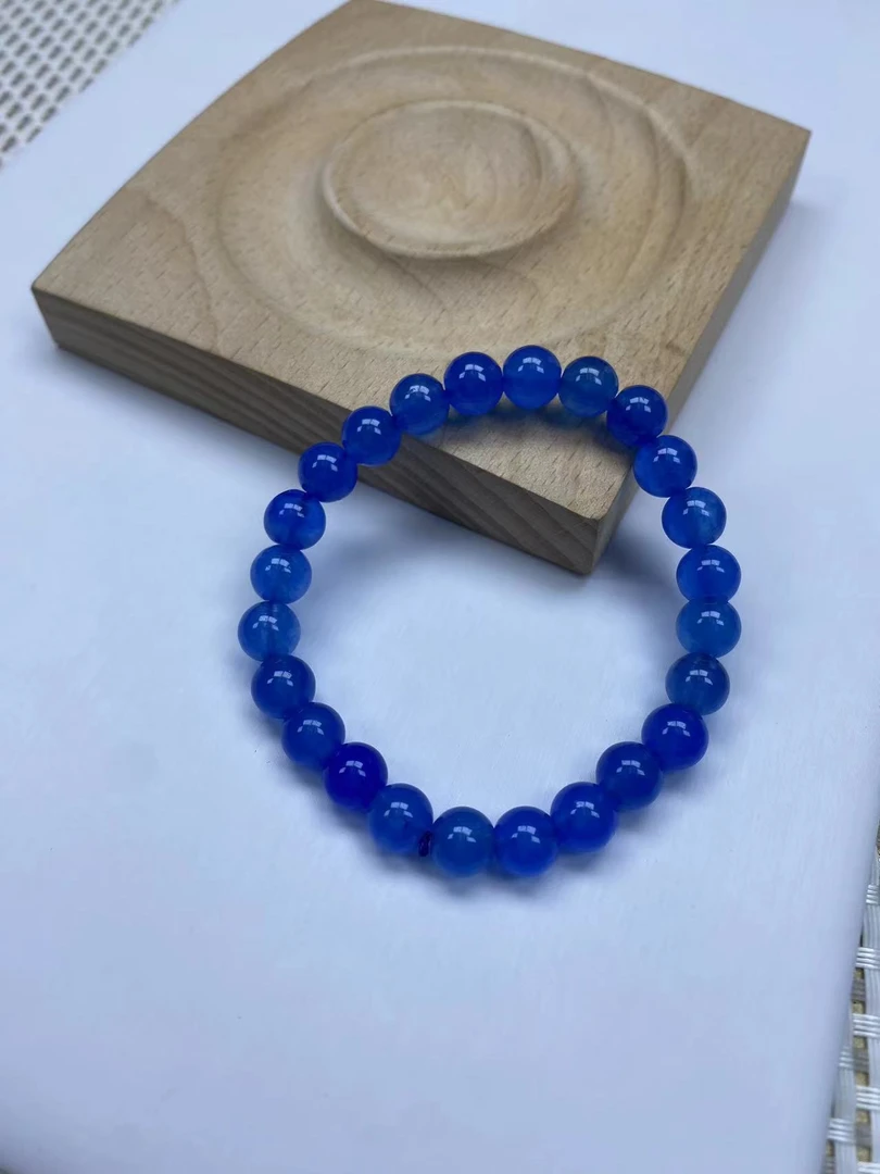 F269冰蓝8mm手串经典精品时尚气质百搭情侣多样性发一