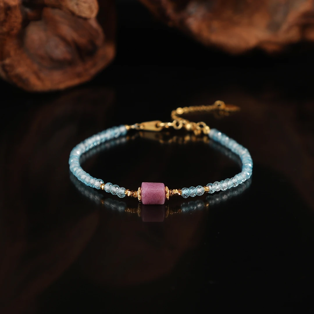 一了个卜【梦丘】托帕石樱花粉手链