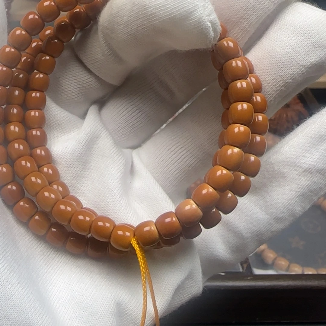 手串橄榄核老挝长串极限弧三花无白6.4mm
