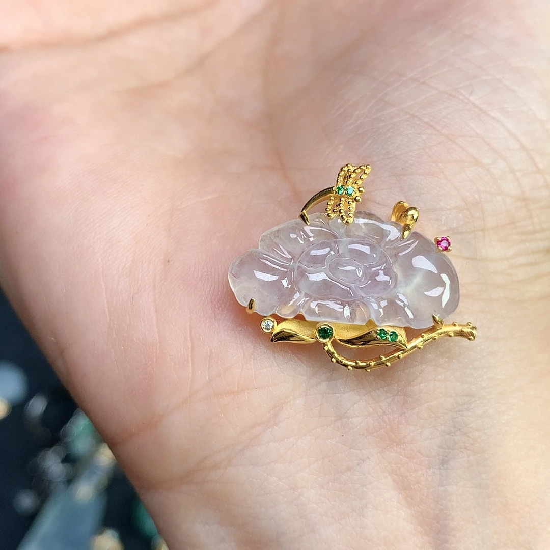 翡翠银S925镶嵌颈饰