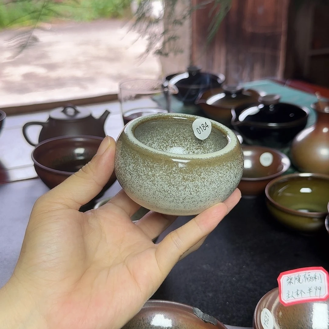 茶盏0184 秋罗柴烧手工主人杯