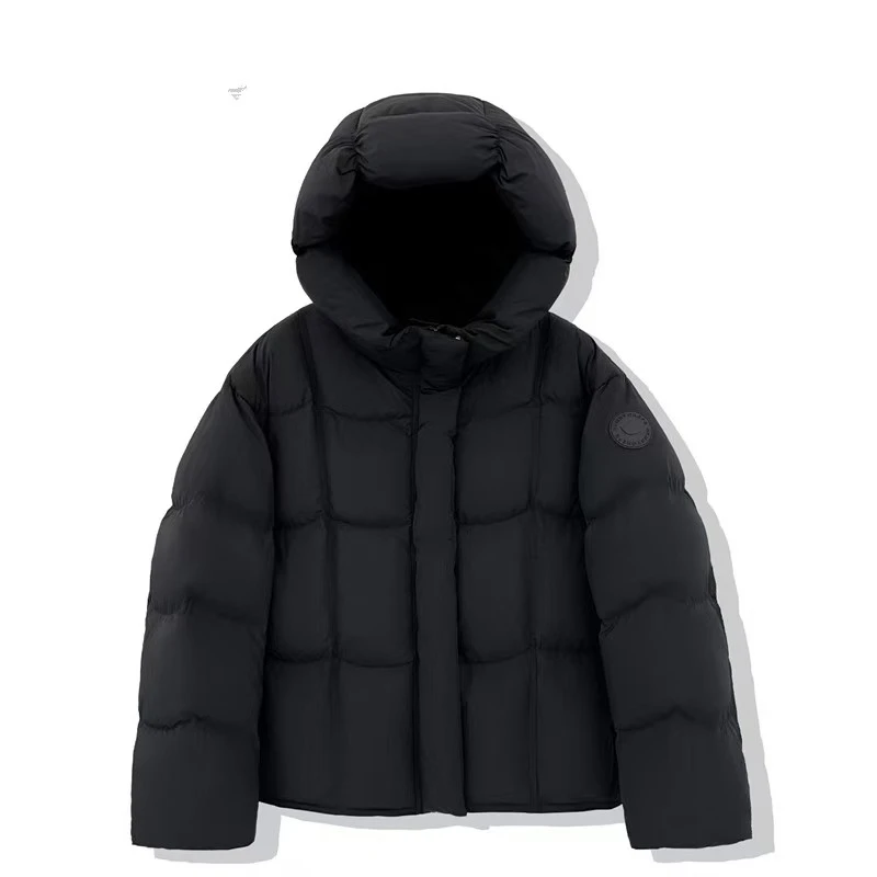 欧若风（3.0新升级）泡芙羽绒服龟背感连帽零压感短款白鸭绒加厚款