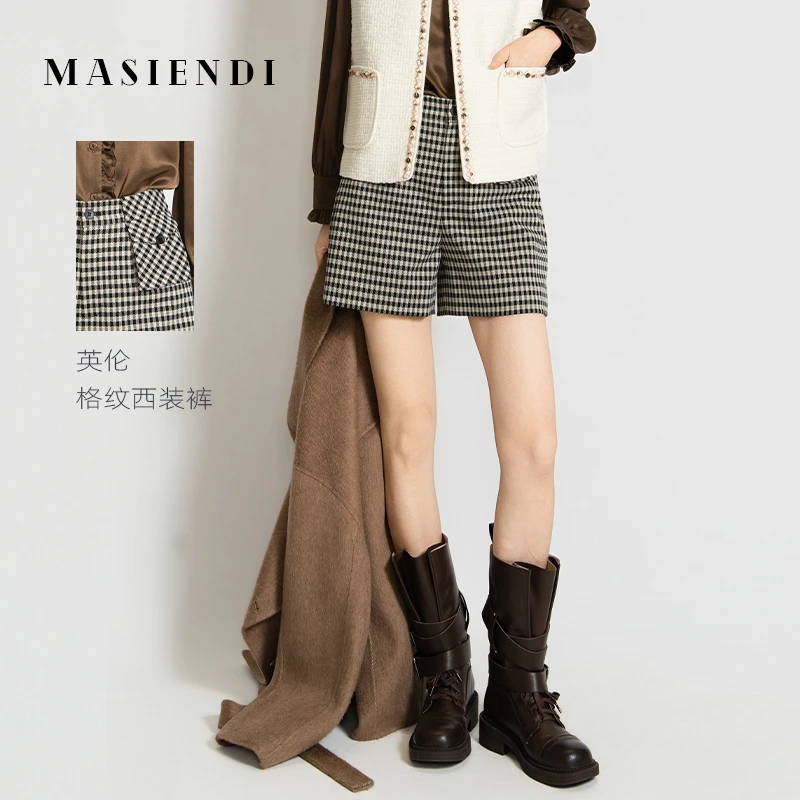 MASIENDI/玛丝恩迪复古秋冬时尚百搭短裤11231