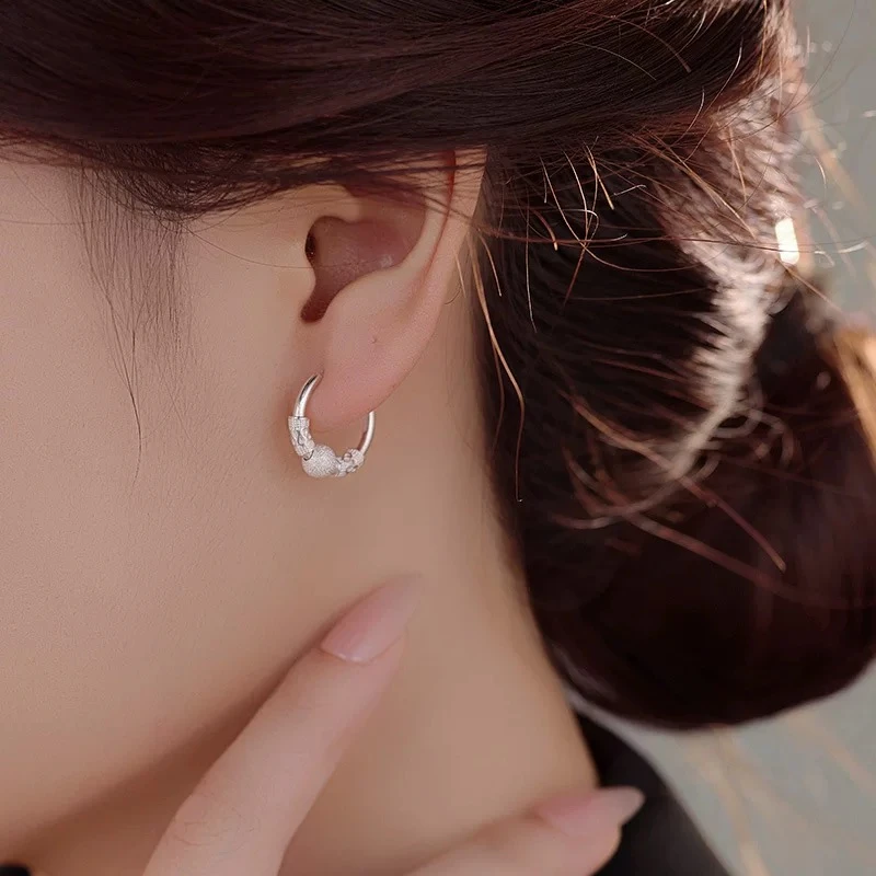 999银针升级款转运珠耳环时尚复古轻奢百搭新中式耳环【一对装】