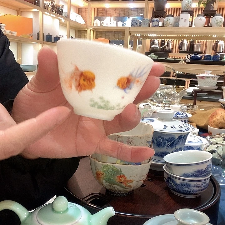 羊脂白玉主人杯瓷器