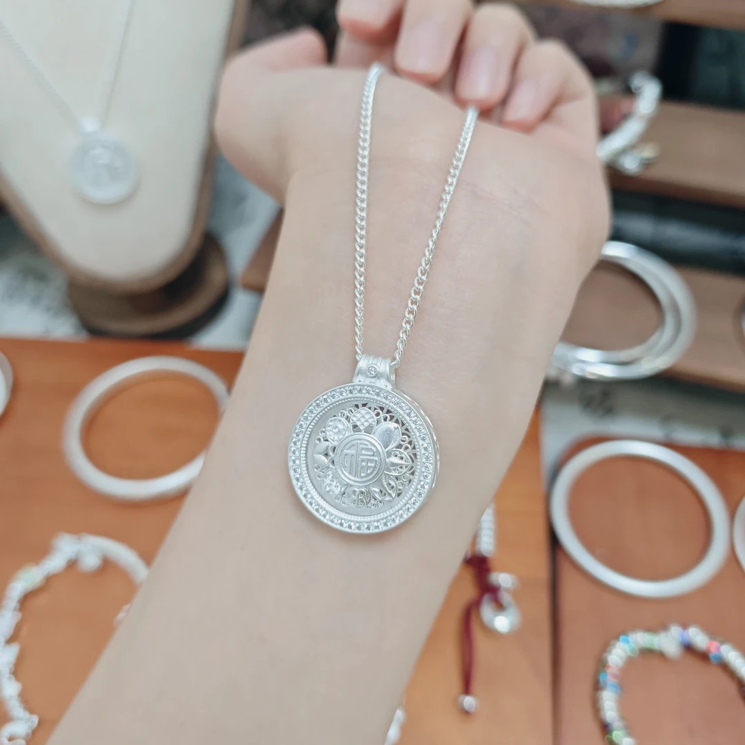 C903 足银9999银项链纯银饰品