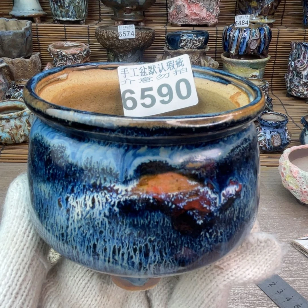 手工花盆默认瑕疵完美者勿拍