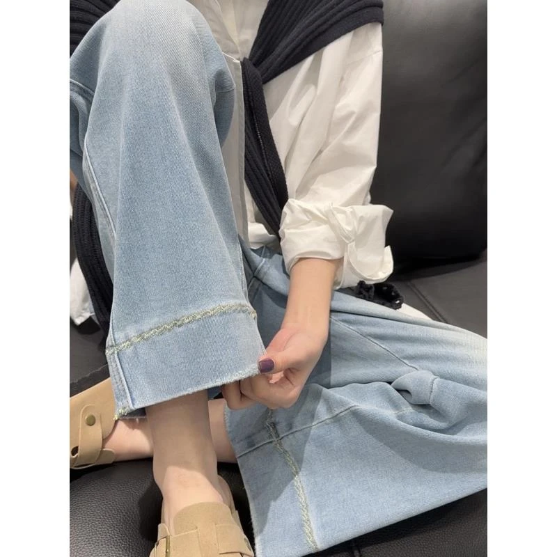 DALIANSU/大脸酥-4215   春季显瘦九分直筒牛仔裤