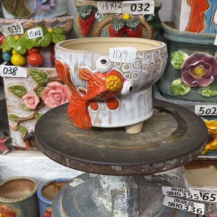 粗陶材质多肉花盆