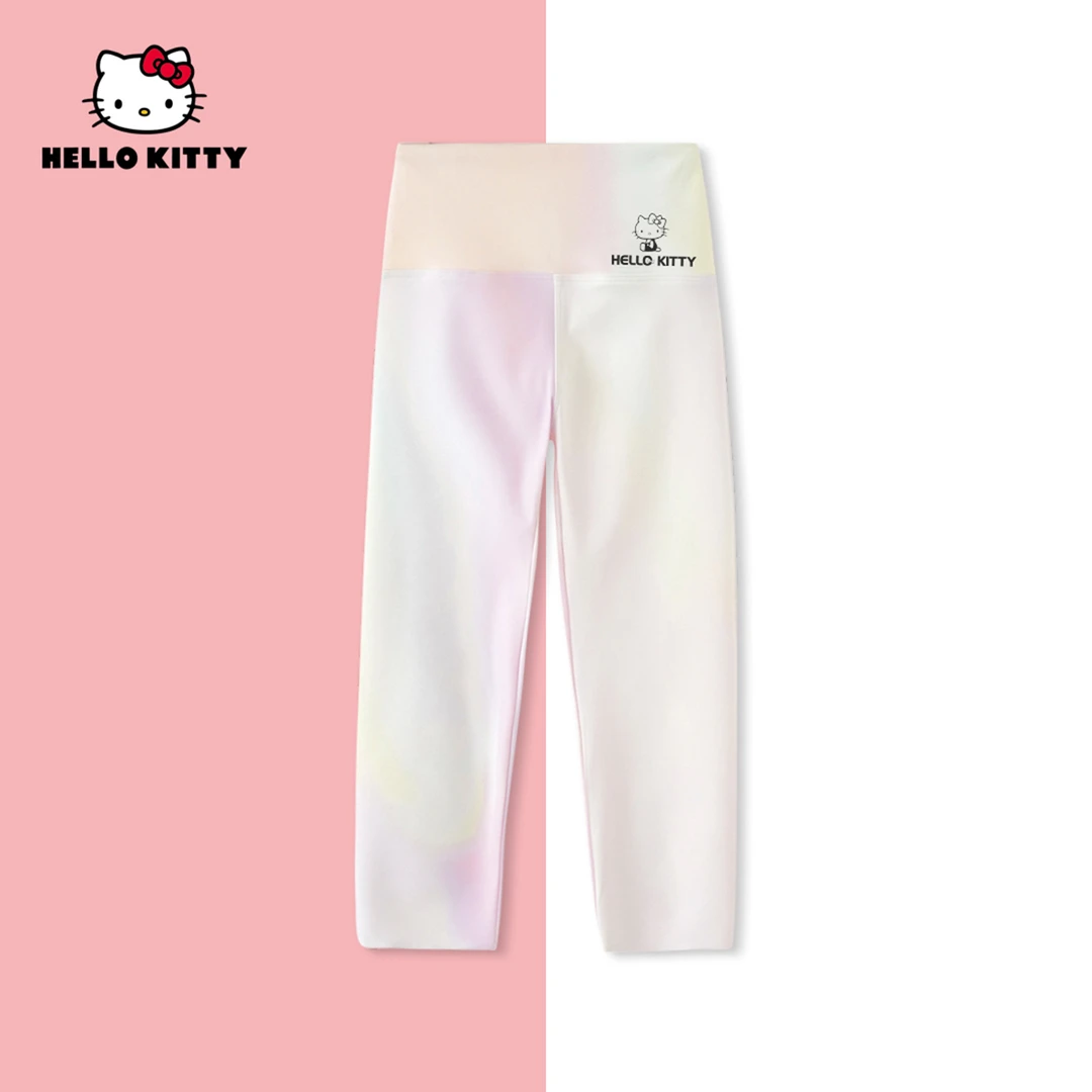 HelloKitty夏季新款女童时尚炫彩芭比裤儿童九分裤AC5224YP301 KT