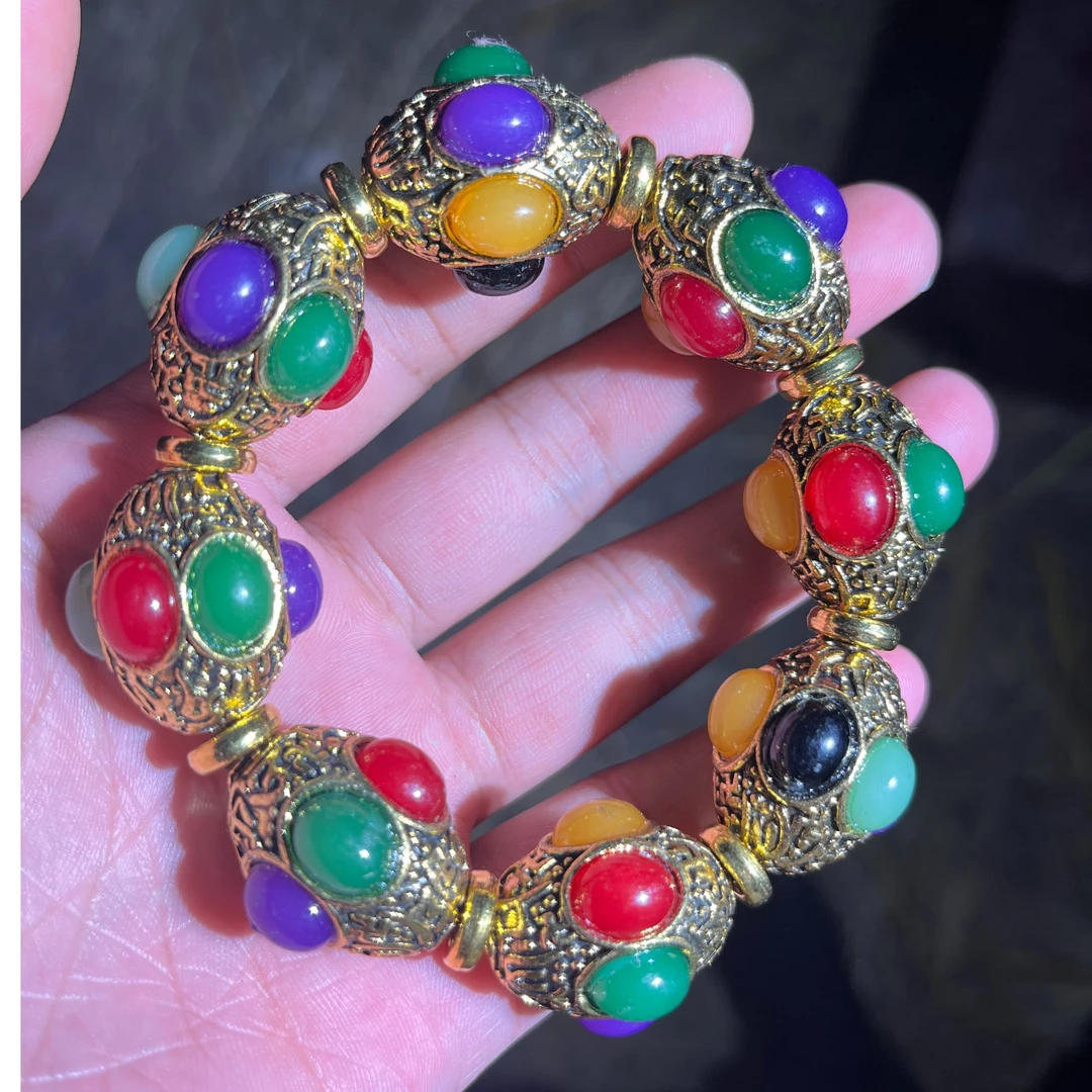 精品手环精选平安复古六色珠