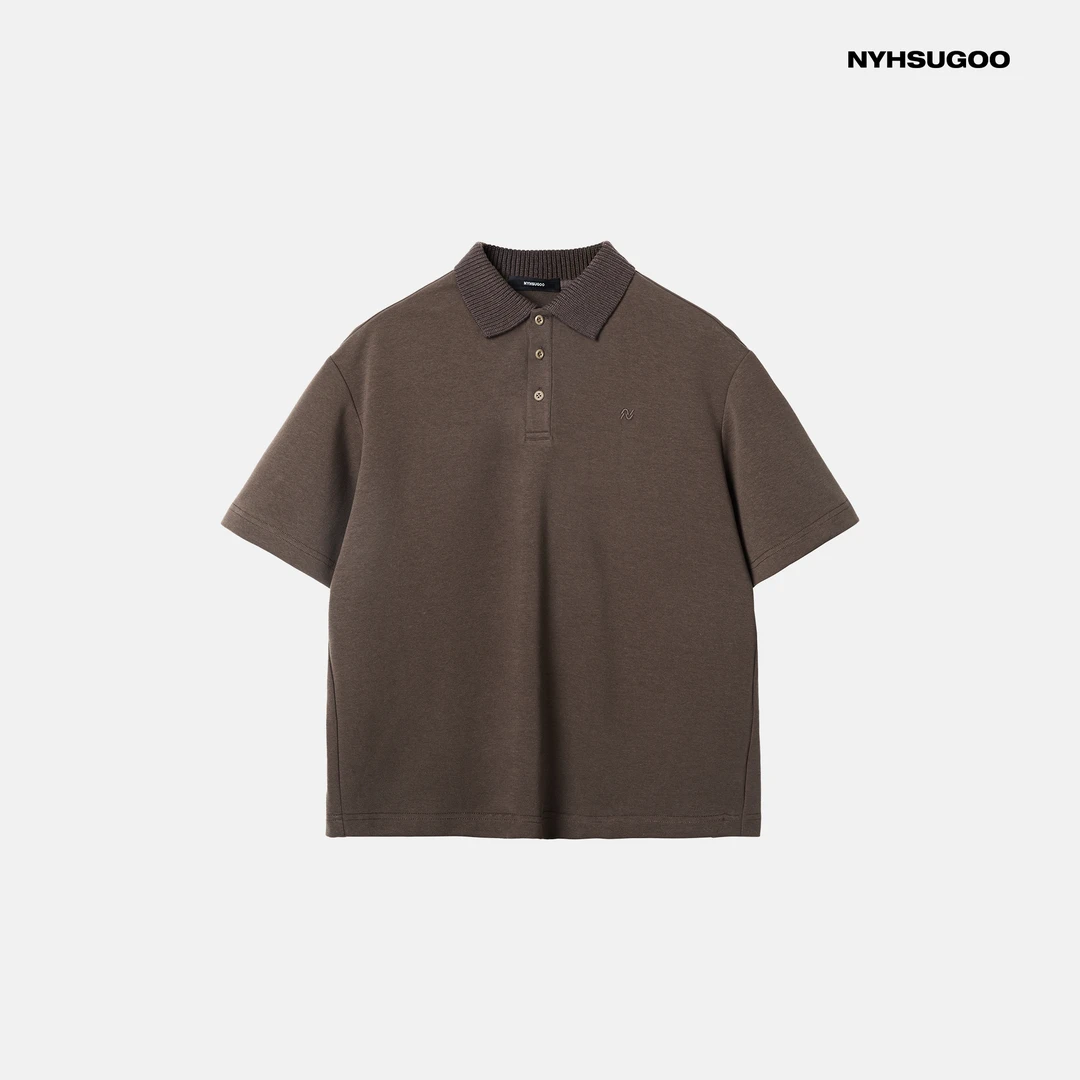 NYHSUGOO/南乙夏季25年男士简约透气空气层POLO衫3727休闲短袖