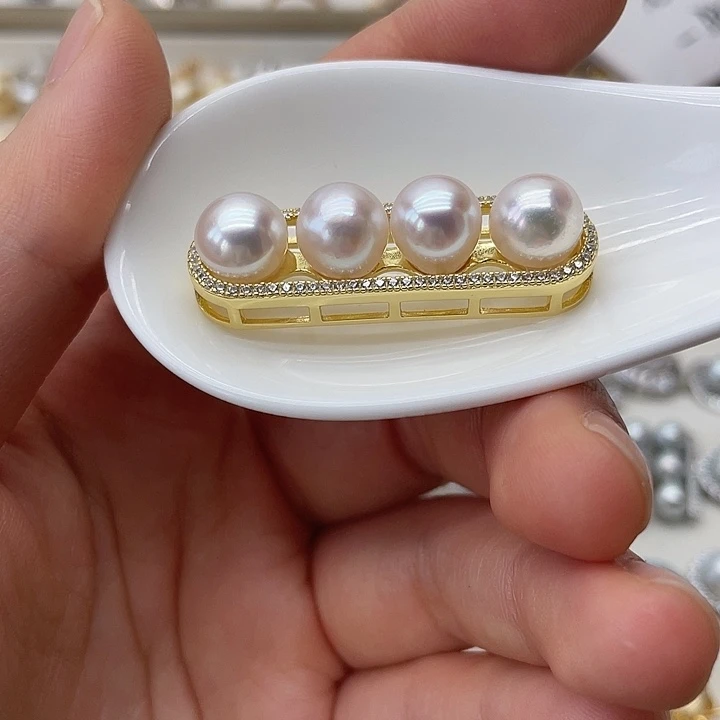 海水珍珠银S925镶嵌吊坠(不含链)