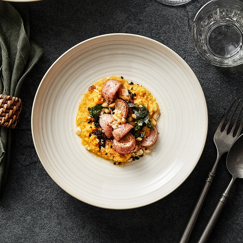 2025年新款高级感精致高颜值创意日式陶瓷盘子菜盘餐盘家用的深盘