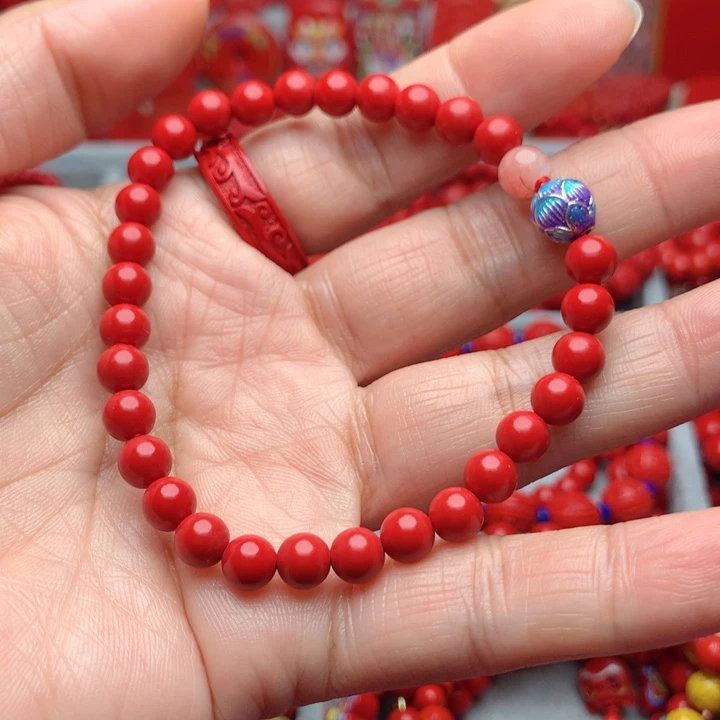 天然辰砂工艺品朱砂手串