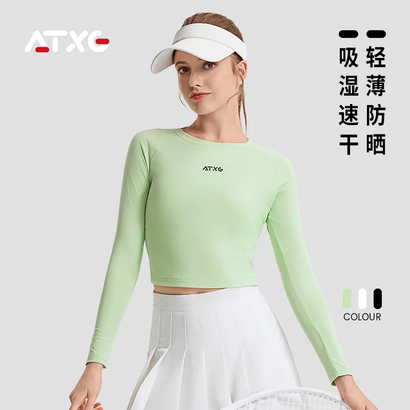 女士速干衣运动瑜伽短款时尚健身长袖跑步紧身101-A1TLW2F101