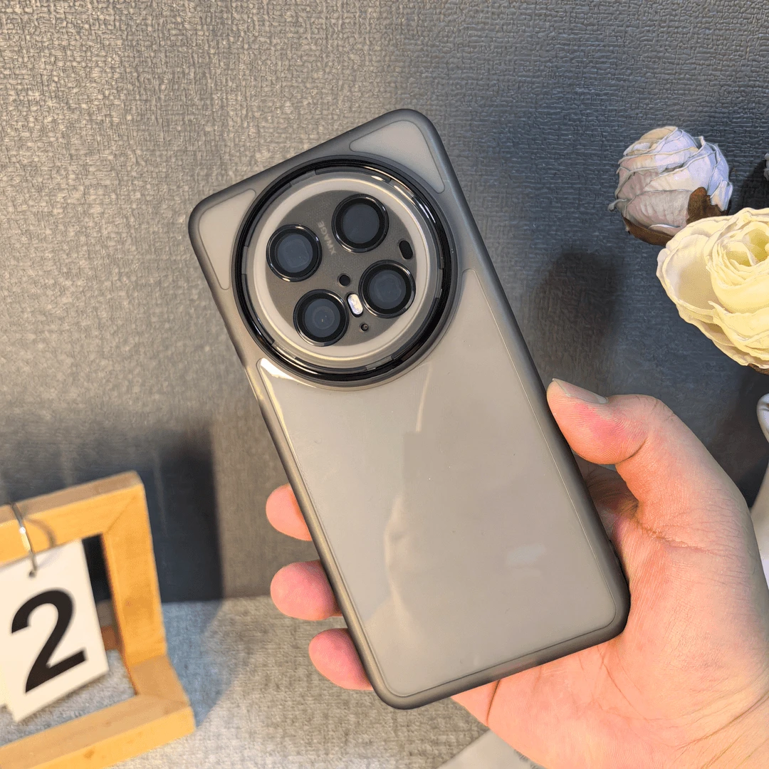 适用于华为mate70手机壳带镜头膜小米15简约潮流红米k80全包防摔