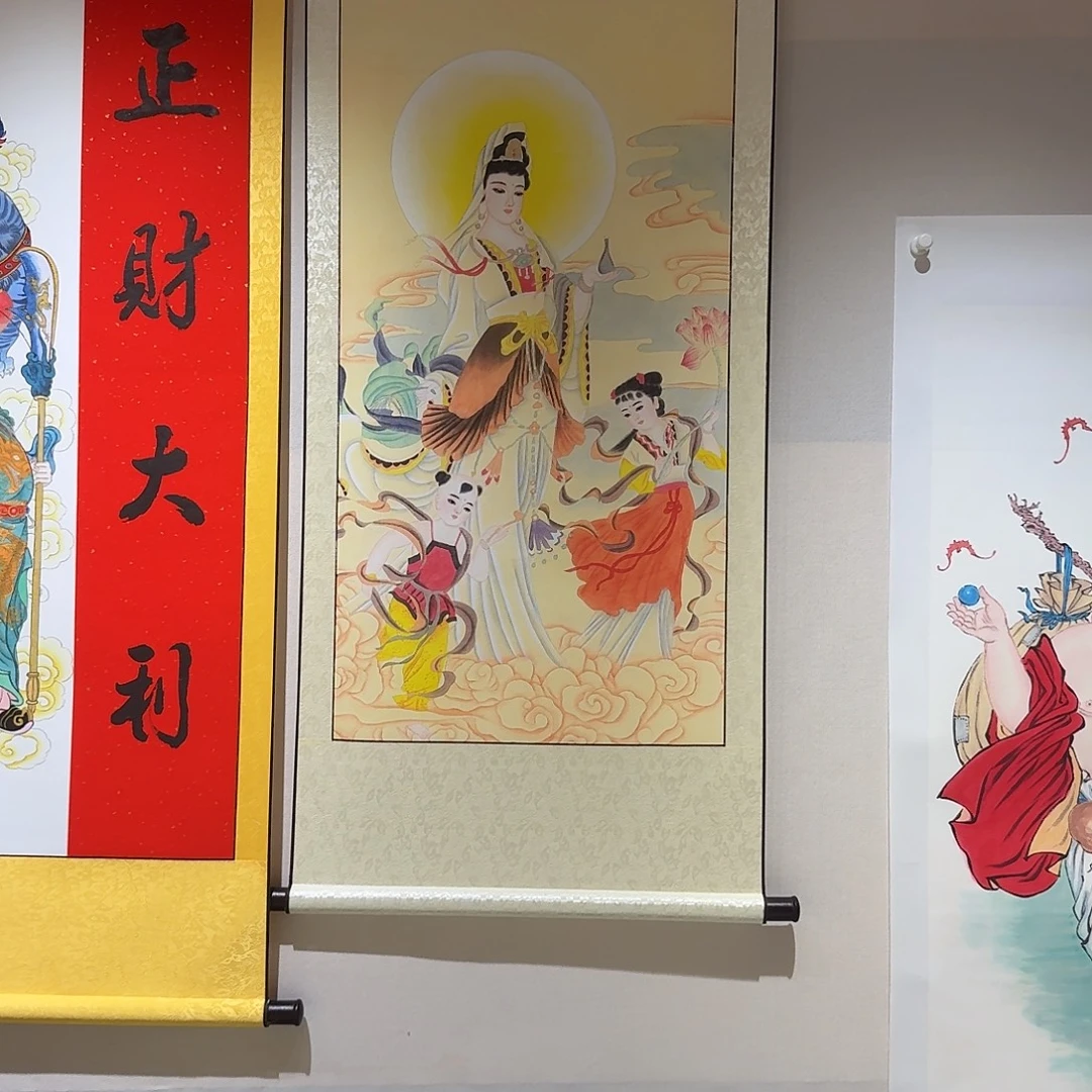 国画观音菩萨一副作品