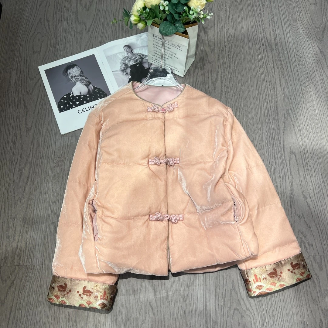 【张家专属】中国结--新中式国风盘扣设计师款圆领网红外套5281