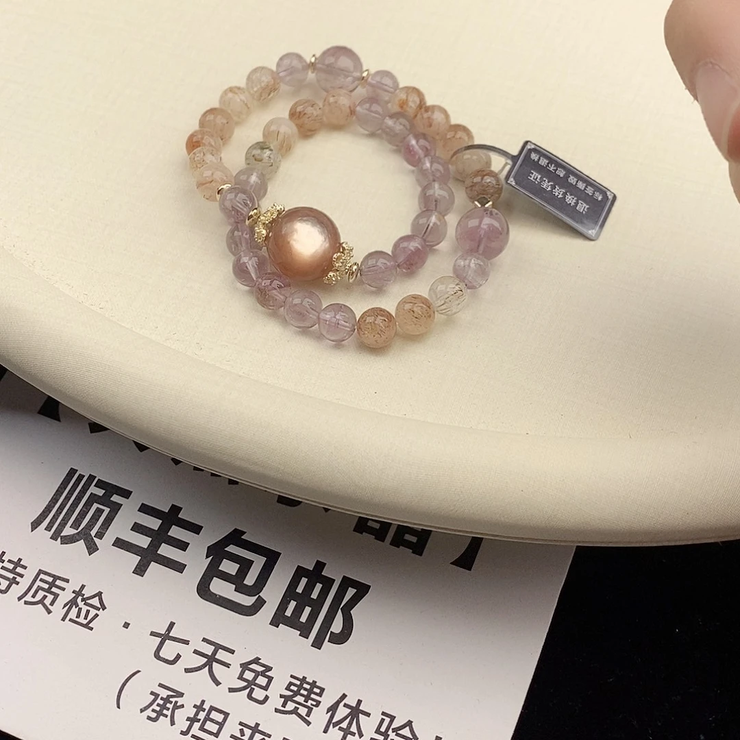银S925镀金镶嵌手链水晶