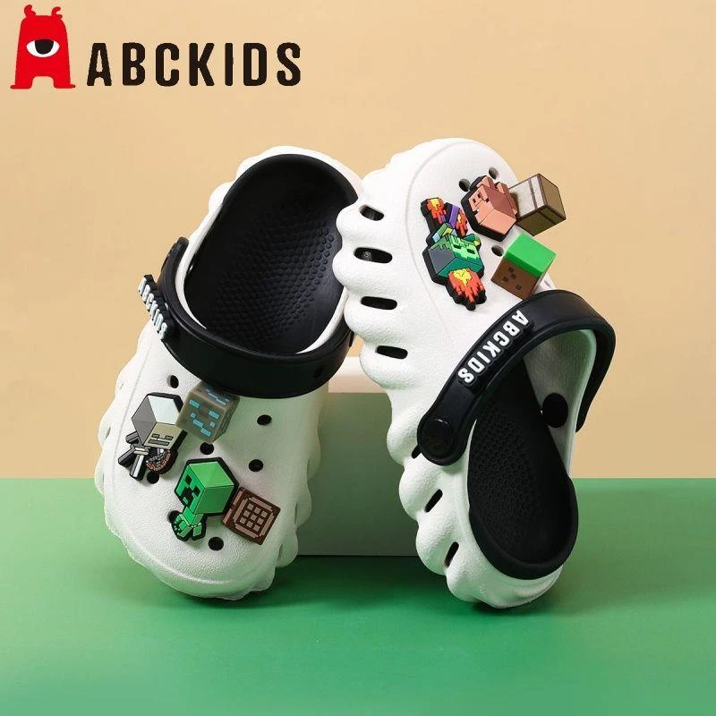 Abckids我的世界儿童洞洞鞋男童eva拖鞋防滑软底夏季宝宝大童沙滩