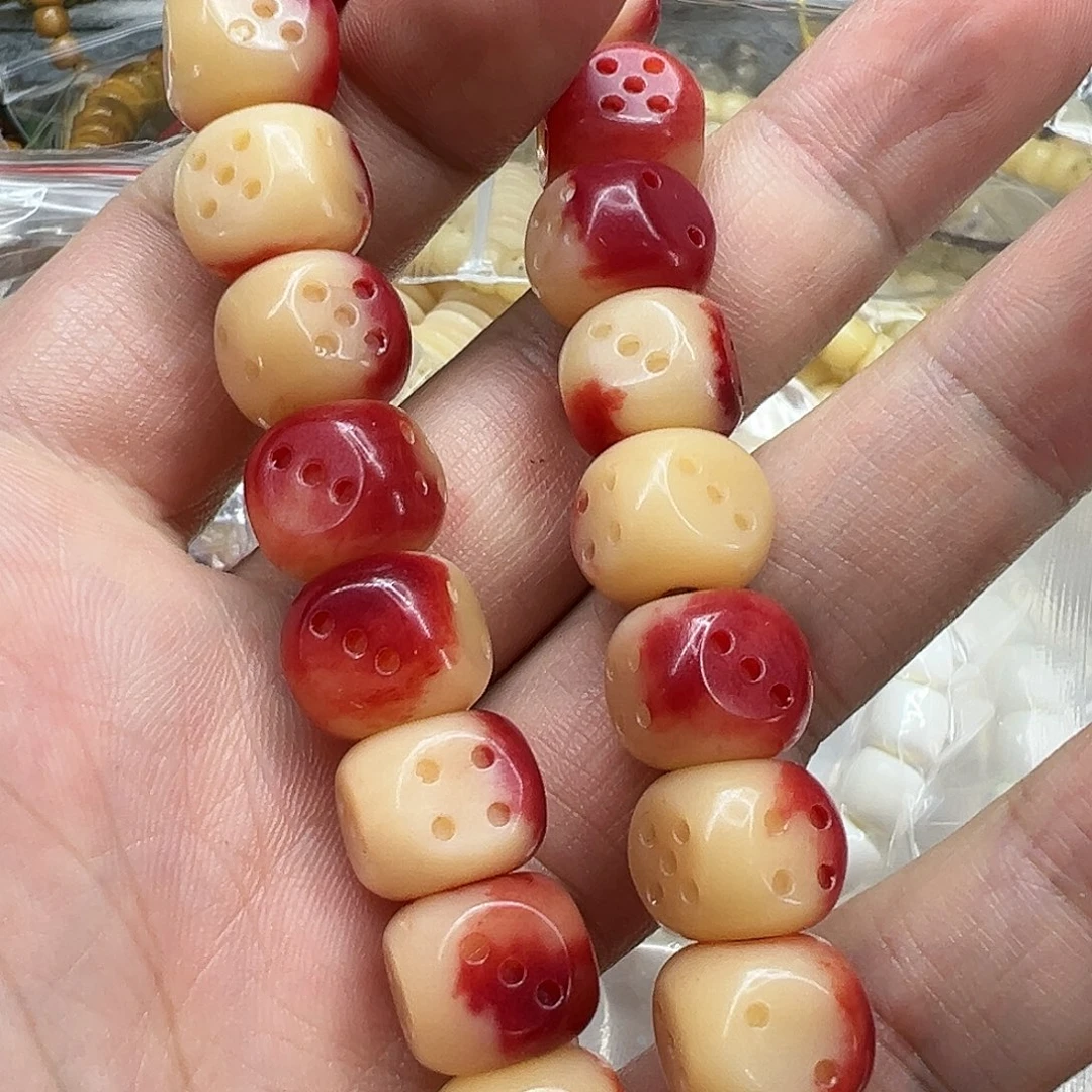 驼骨手串/手链165驼骨六方雕刻手持有粽裂