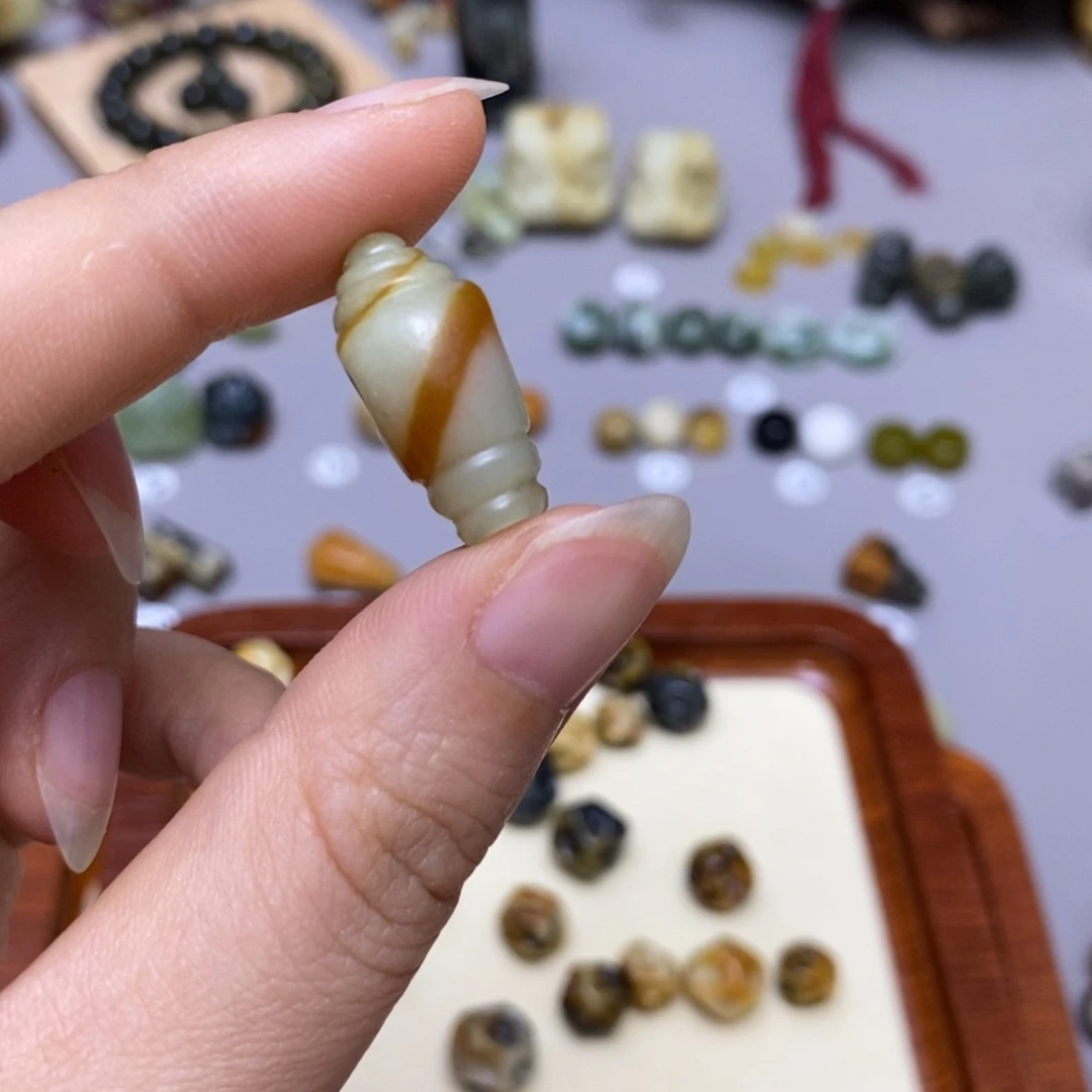 蛇纹石玉合金配饰甜*