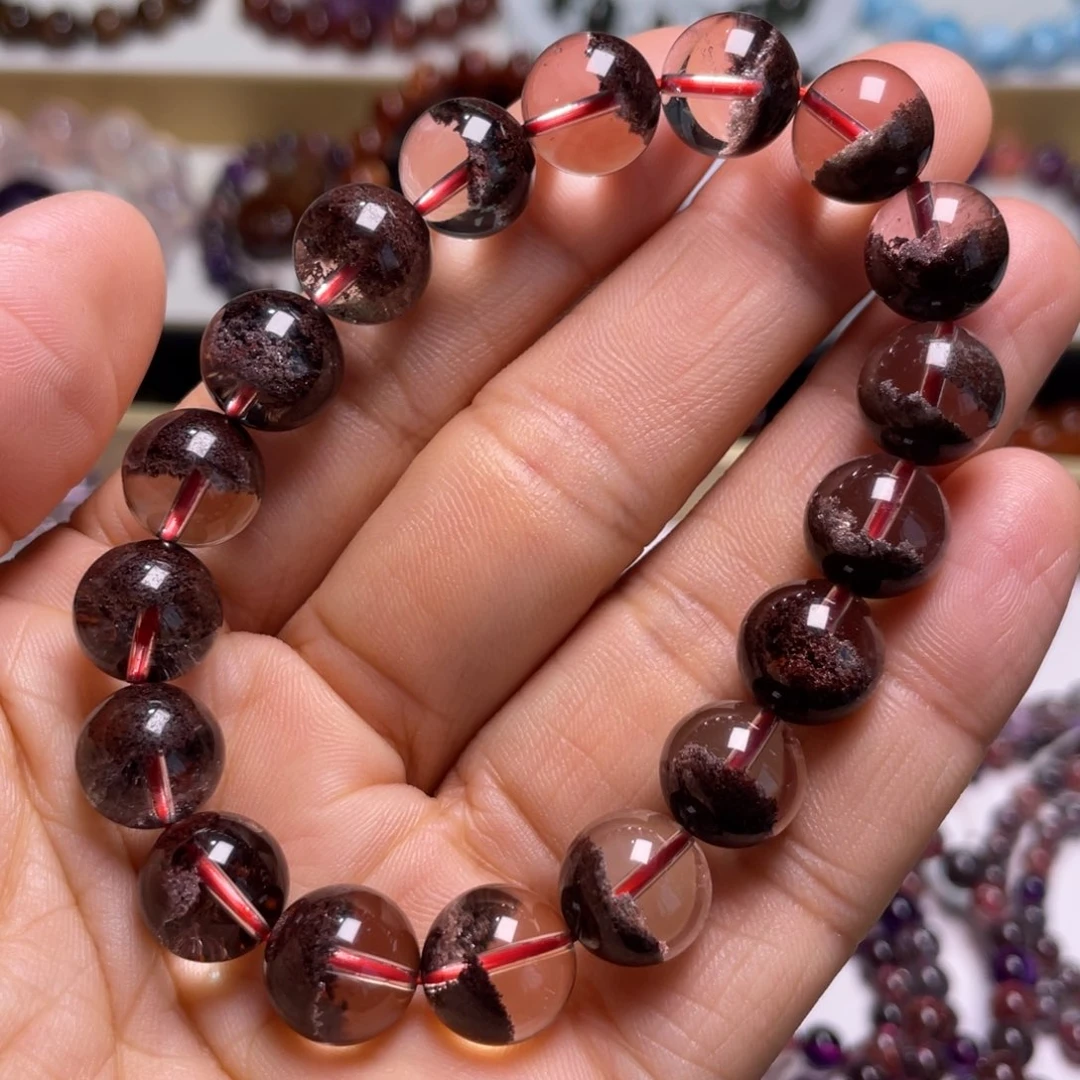 水晶手镯未镶嵌红幽灵聚宝盆