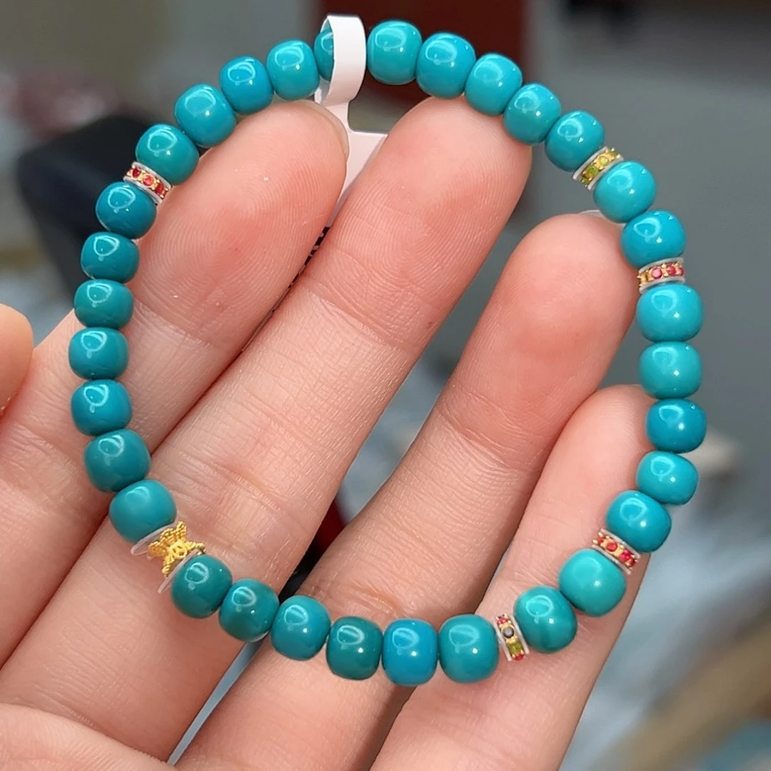 绿松石珠宝奇石18K金镶嵌