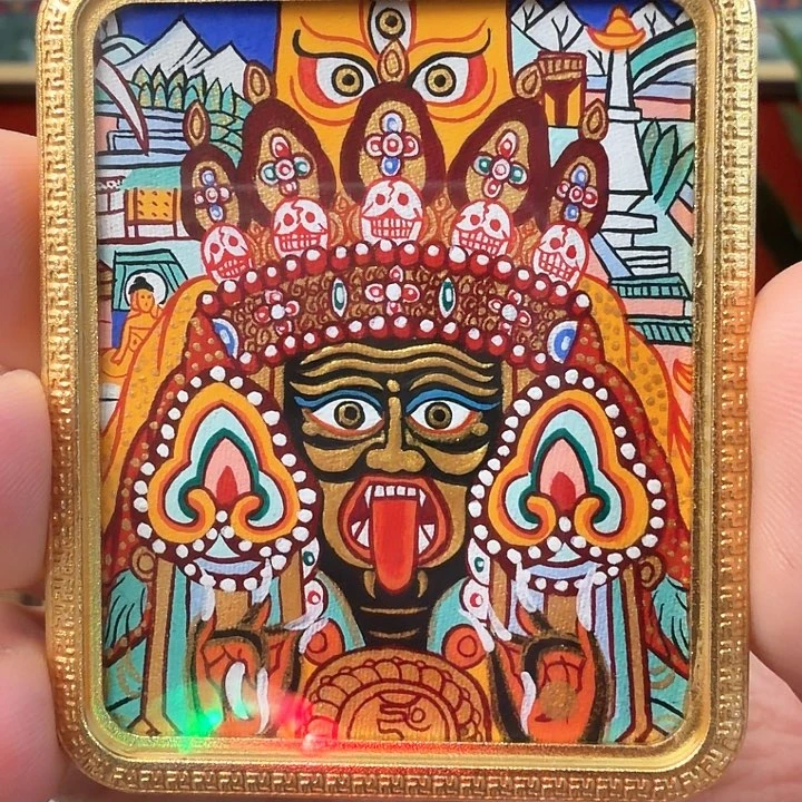 吊坠扎老师-热贡纯手绘-毛毛