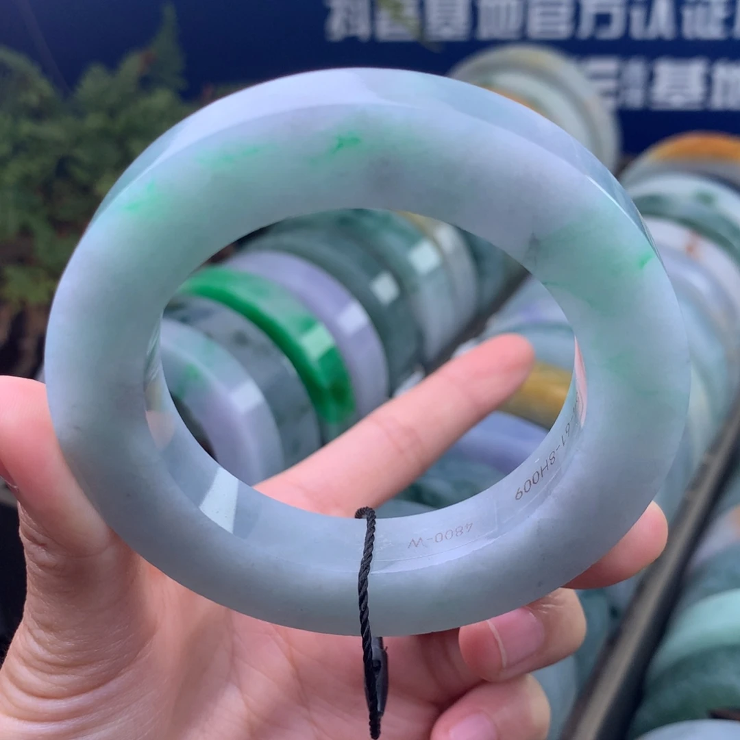 定制翡翠未镶嵌手镯定制不退不换