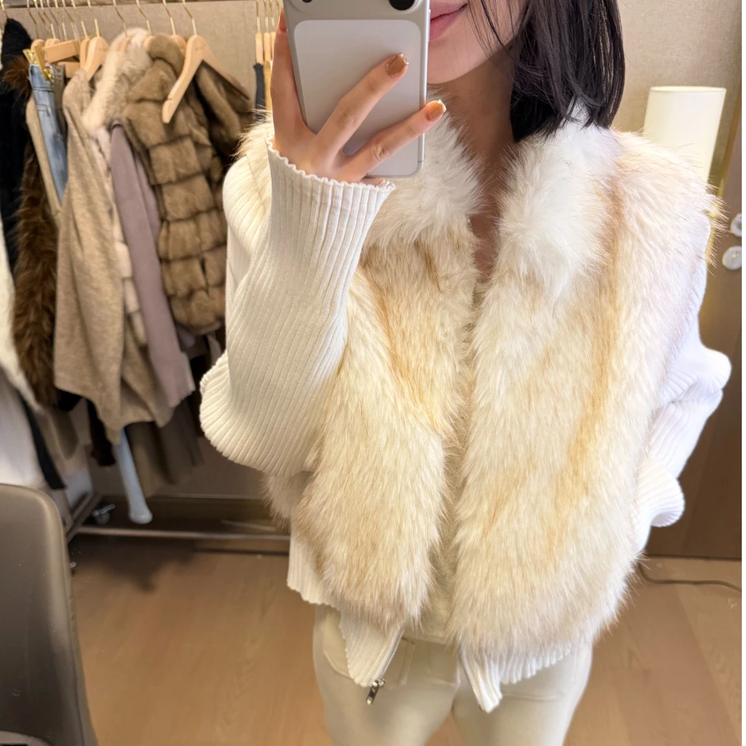 Yoen shop厚款纯色拼接口袋有袖马夹宽松型见外包装秋季