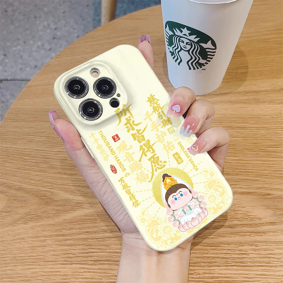 千手观音适用苹果16promax 华为 小米vivo oppo荣耀手机壳菲林