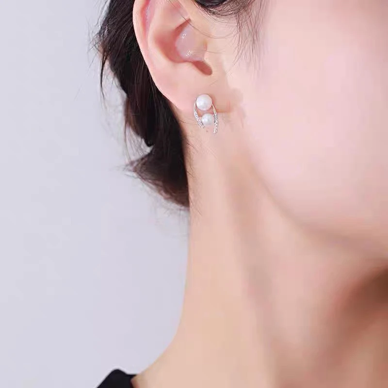 164通勤百搭气质珍珠耳环耳饰