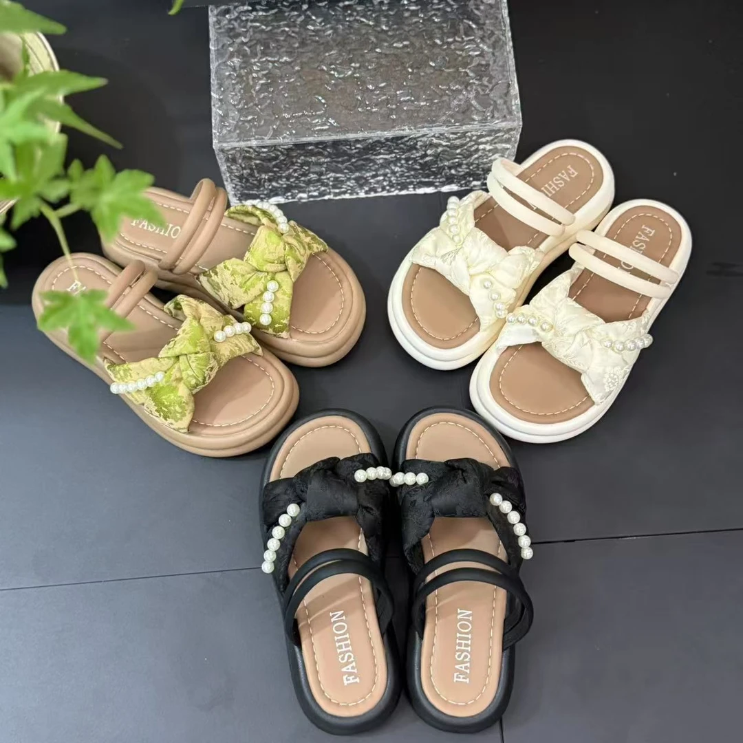 仙女风厚底凉鞋女款2025新款夏季时尚罗马沙滩两穿凉拖鞋休闲百搭