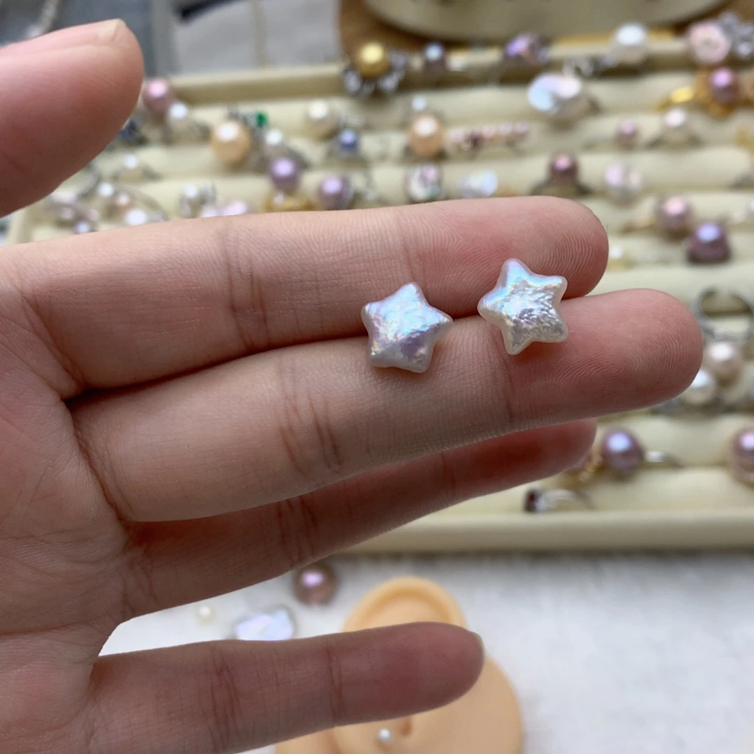 淡水珍珠耳饰银S925镶嵌