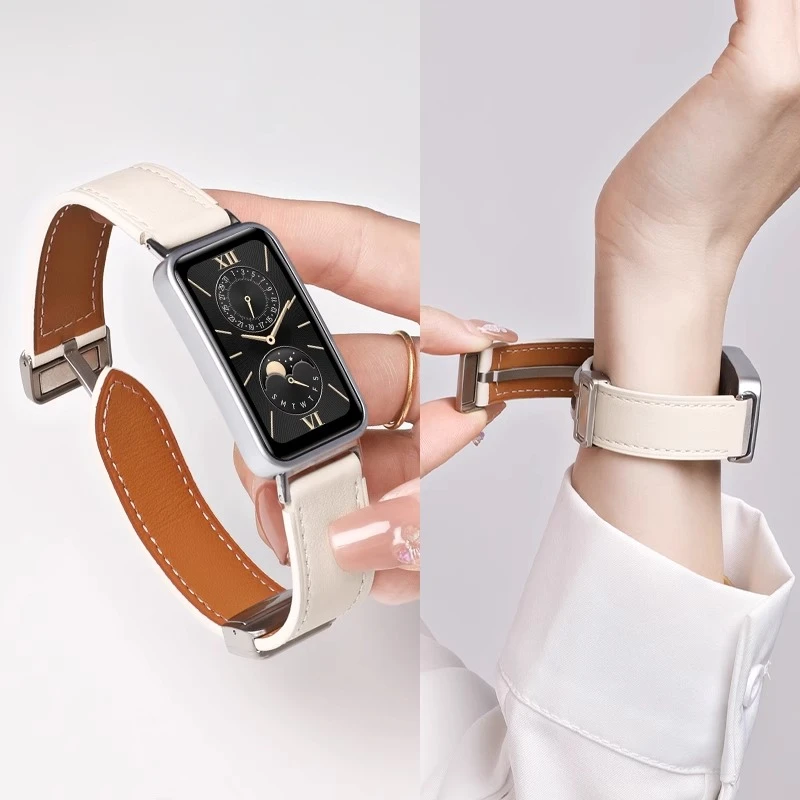 适用keep手环b5表带b4折叠扣真皮表带b4Lite针扣男女透气防水腕带