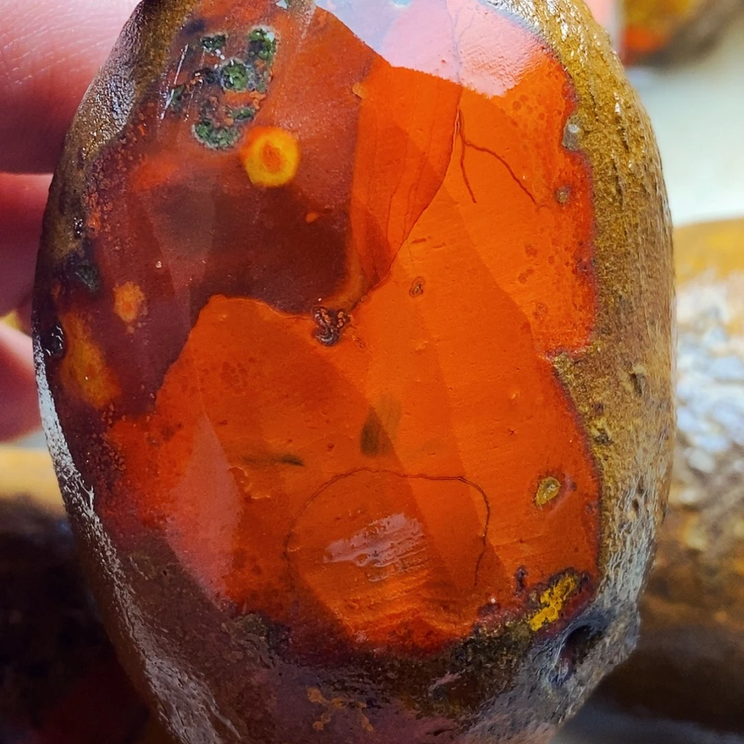 农***拳定制玛瑙未镶嵌战国红