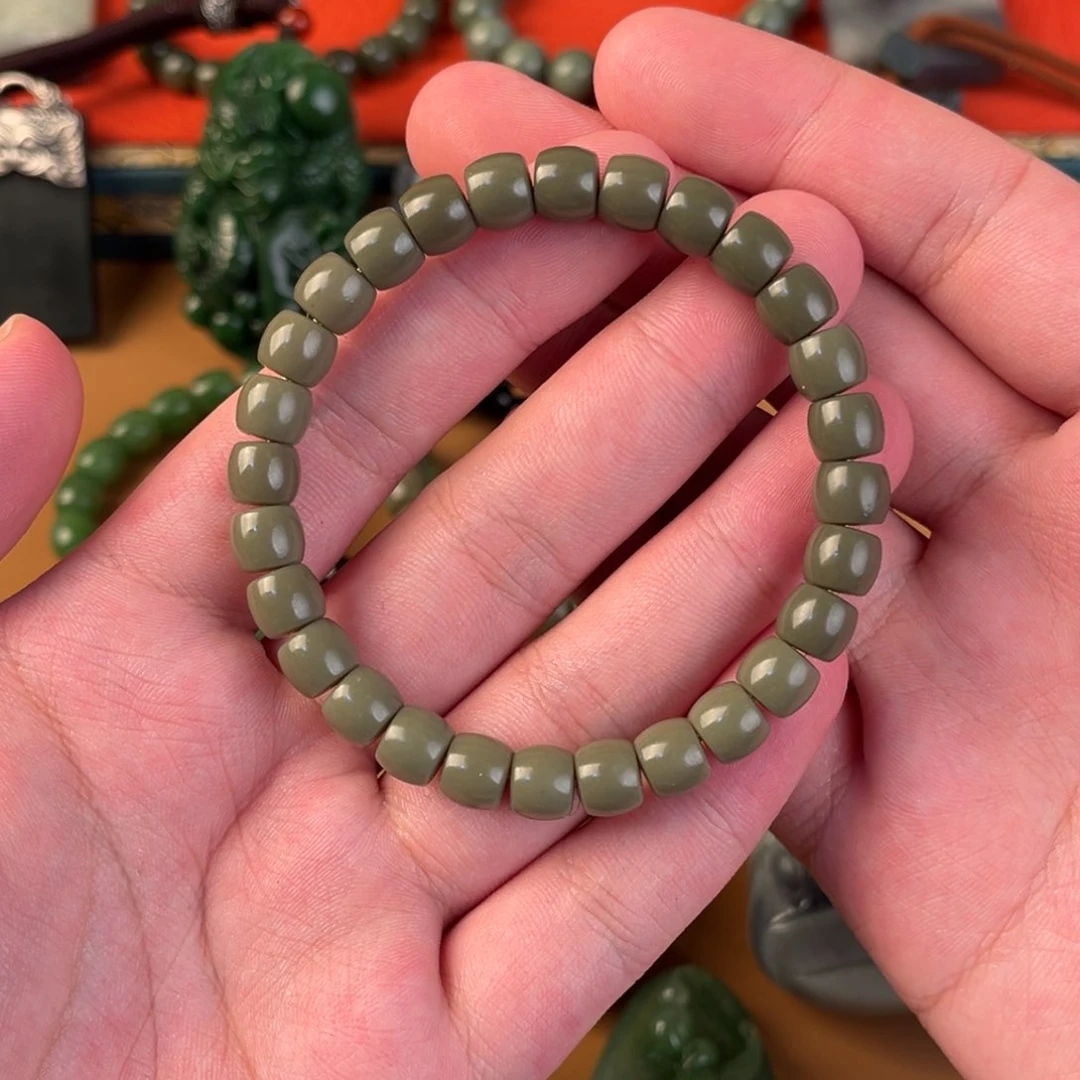 和田玉手链未镶嵌禹