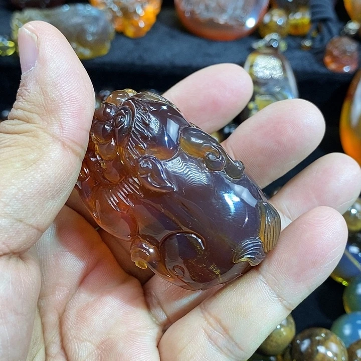 琥珀未镶嵌手链一