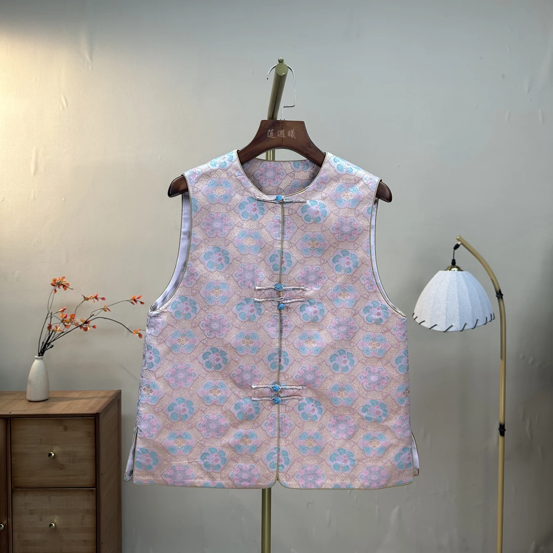 苏地·花卉盘条纹马甲 新中式国风女装1e1182978