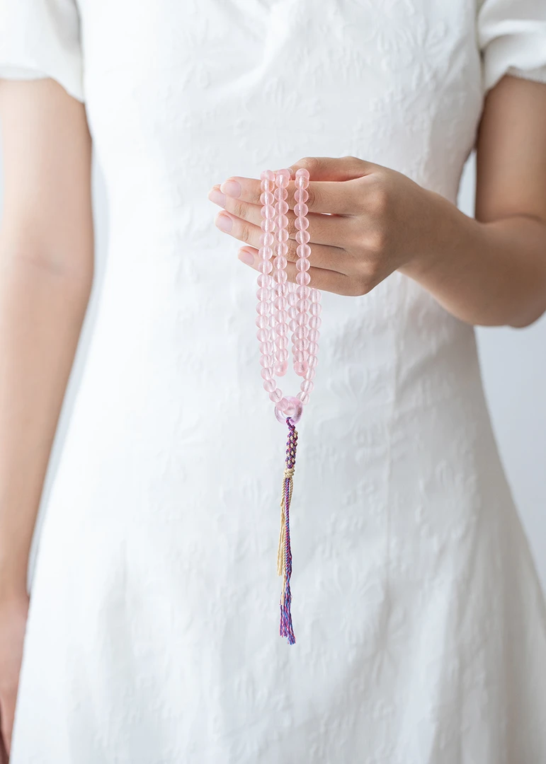 琉璃国风跑圈佛珠108颗长款禅意念珠手串小众设计手工精致饰品