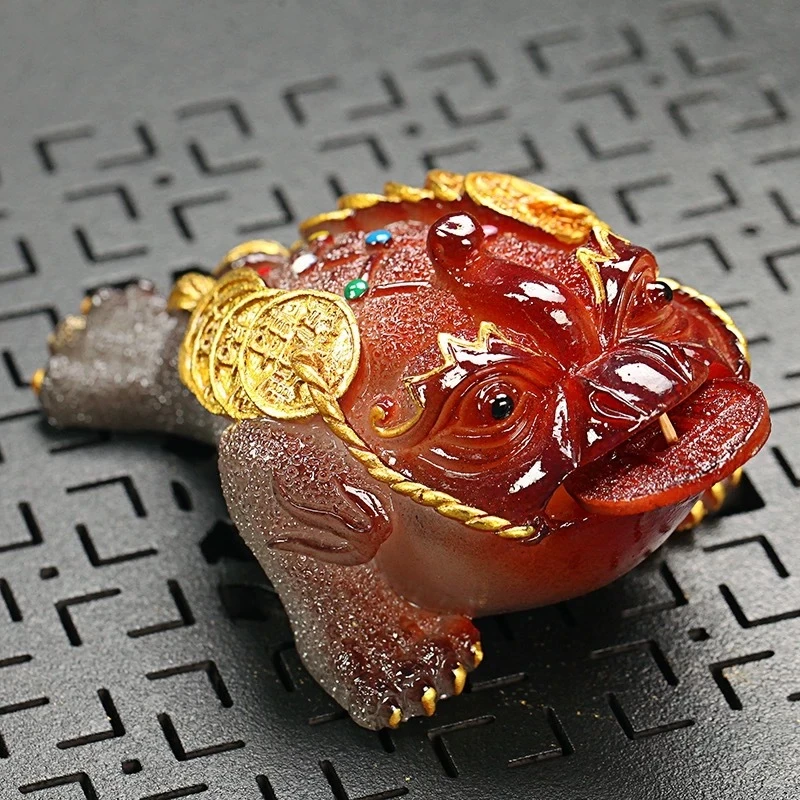 变色金蟾茶宠摆件c855
