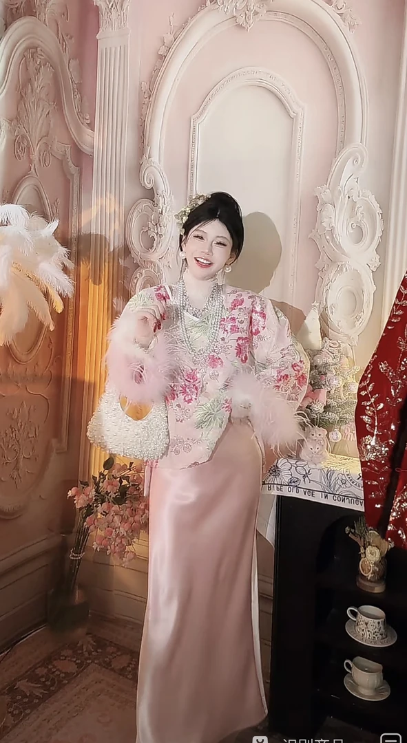 【崔】B0047 缎面半身裙女秋季新款网红时尚高腰鱼尾裙子气质长裙